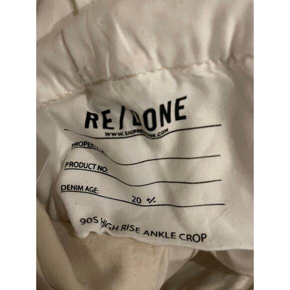 Re/Done 90s High Rise Ankle Crop Jeans Size 29 - Picture 2 of 3